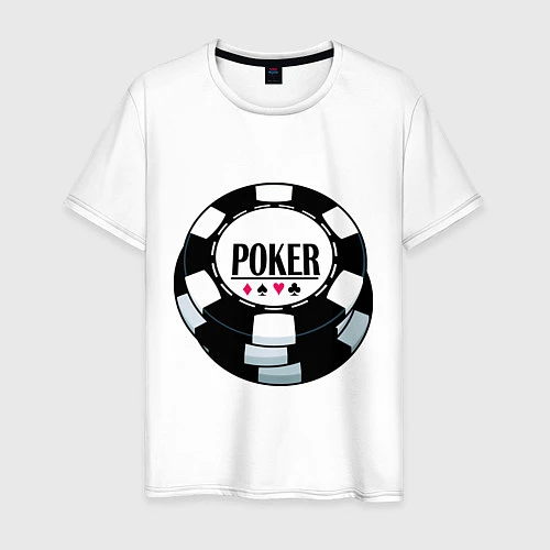 Мужская футболка Poker / Белый – фото 1