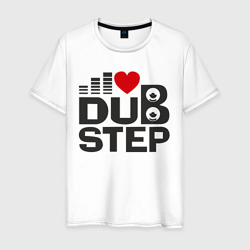 Мужская футболка Dubstep love / Белый – фото 1