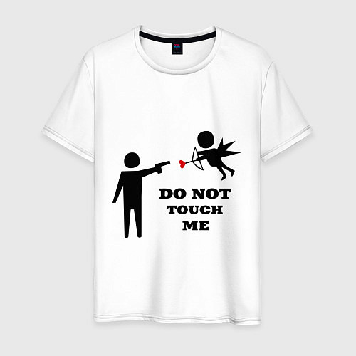 Мужская футболка Do not touch me / Белый – фото 1