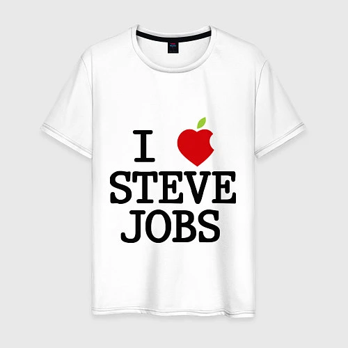 Мужская футболка I love Steve / Белый – фото 1