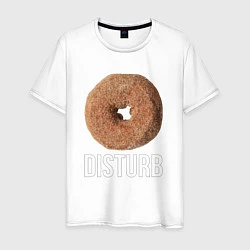 Футболка хлопковая мужская Disturb Donut, цвет: белый
