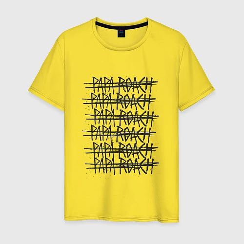 Мужская футболка Paparoach Gaps / Желтый – фото 1