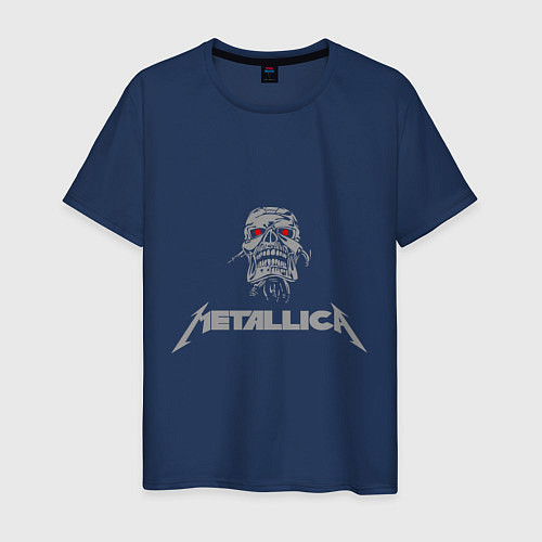 Мужская футболка Metallica scool / Тёмно-синий – фото 1