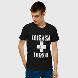Футболка хлопковая мужская Orgasm + donor, цвет: черный — фото 2