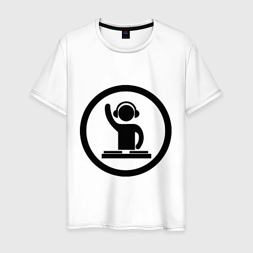Мужская футболка Dj за пультом / Белый – фото 1