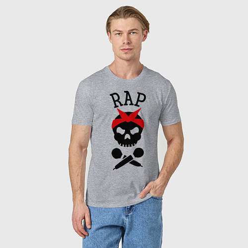 Мужская футболка RAP Череп / Меланж – фото 3