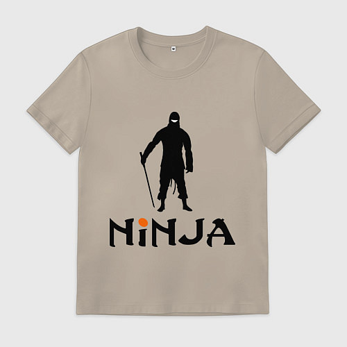Мужская футболка Black Ninja / Миндальный – фото 1