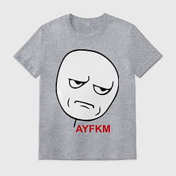 Футболка хлопковая мужская AYFKM, цвет: меланж