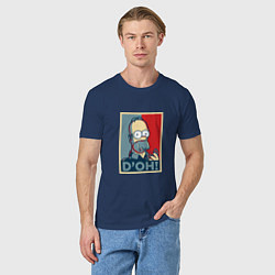 Футболка хлопковая мужская D'oh Poster, цвет: тёмно-синий — фото 2