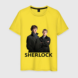 Футболка хлопковая мужская Sherlock, цвет: желтый