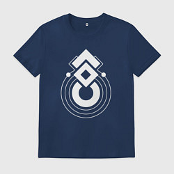 Футболка хлопковая мужская Темные круги, цвет: тёмно-синий