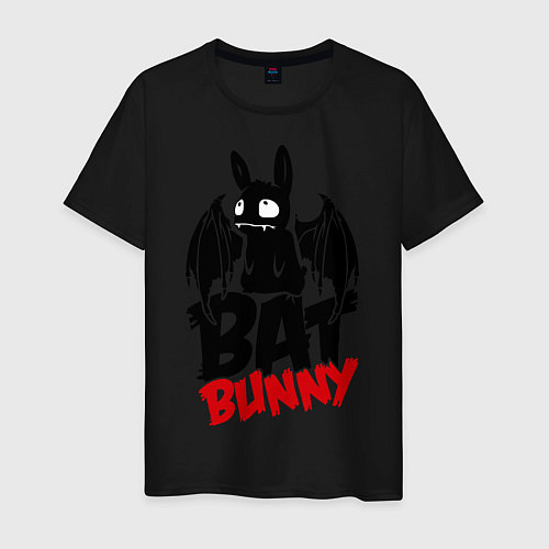 Мужская футболка Bat bunny / Черный – фото 1