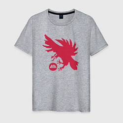 Футболка хлопковая мужская Warlock Eagle, цвет: меланж