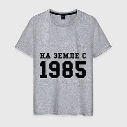 Футболка хлопковая мужская На Земле с 1985, цвет: меланж