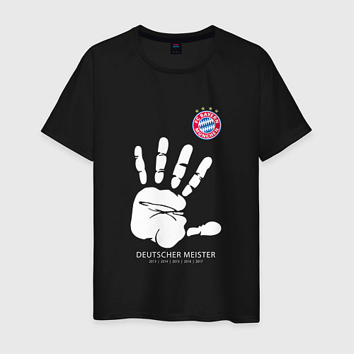 Мужская футболка Bayern Munchen - Deutcher Meister / Черный – фото 1