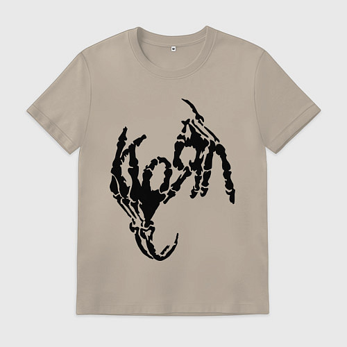 Мужская футболка Korn bones / Миндальный – фото 1