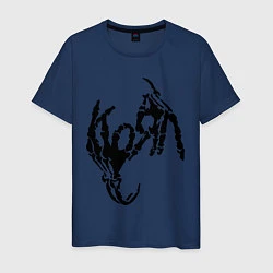 Футболка хлопковая мужская Korn bones, цвет: тёмно-синий