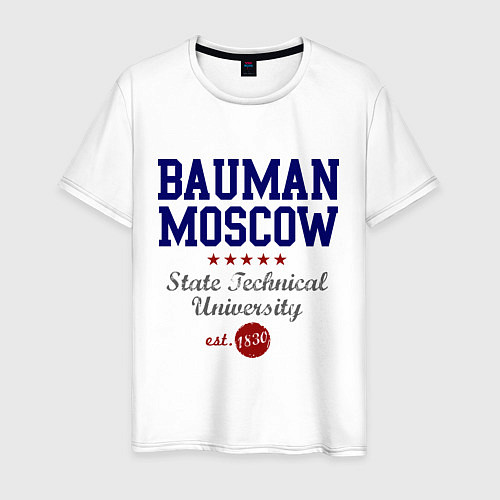 Мужская футболка Bauman STU / Белый – фото 1