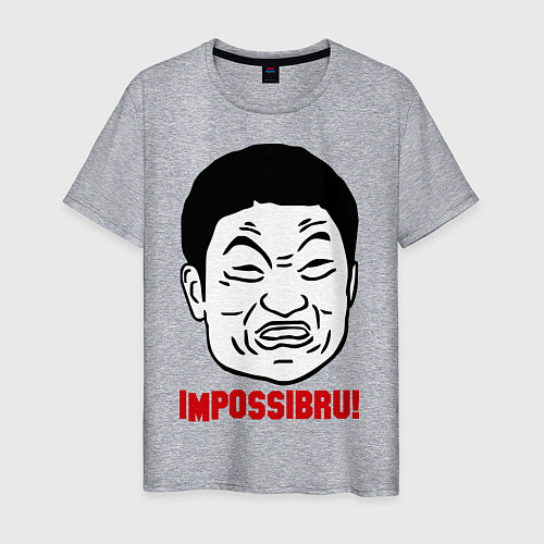 Мужская футболка Impossibru meme / Меланж – фото 1