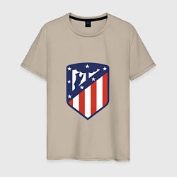 Футболка хлопковая мужская Atletico Madrid, цвет: миндальный