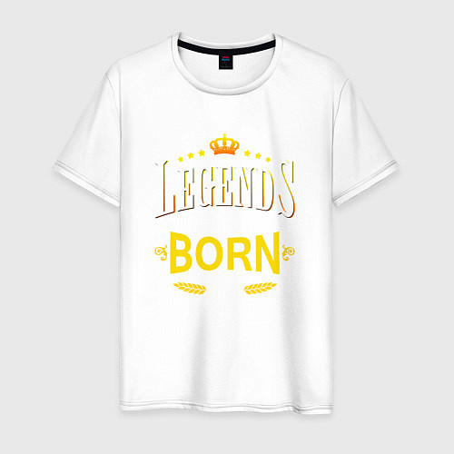 Мужская футболка Legends are born in january / Белый – фото 1