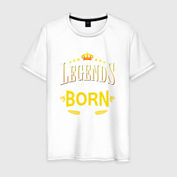 Футболка хлопковая мужская Legends are born in january, цвет: белый