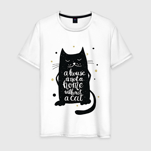Мужская футболка Black Cat / Белый – фото 1