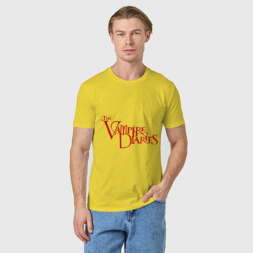 Мужская футболка The Vampire Diaries / Желтый – фото 3