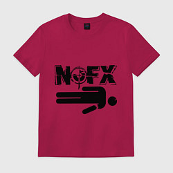 Футболка хлопковая мужская NOFX crushman, цвет: маджента