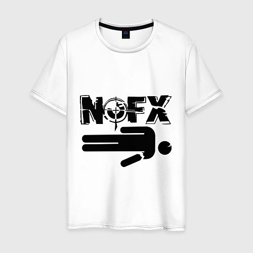 Мужская футболка NOFX crushman / Белый – фото 1