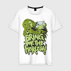 Футболка хлопковая мужская Bring Me The Horizon: Green Girl, цвет: белый