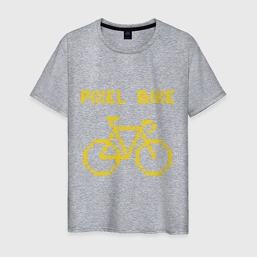 Мужская футболка Pixel Bike one color / Меланж – фото 1