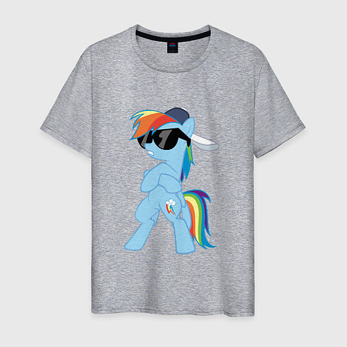 Мужская футболка Крутая пони / Меланж – фото 1