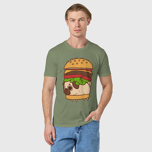 Мужская футболка Мопс-бургер / Авокадо – фото 3