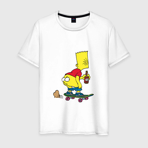 Мужская футболка Bart Simpson / Белый – фото 1