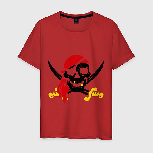 Мужская футболка Пиратская футболка / Красный – фото 1
