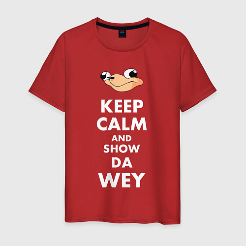 Мужская футболка Keep Calm & Show Da Wey / Красный – фото 1