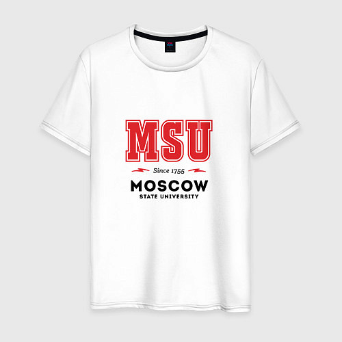 Мужская футболка MSU Moscow / Белый – фото 1