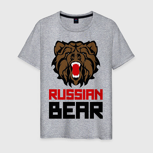 Мужская футболка Russian Bear / Меланж – фото 1
