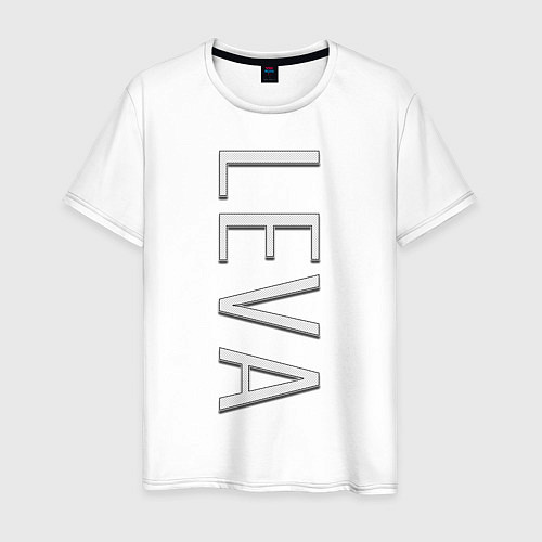 Мужская футболка Leva Font / Белый – фото 1