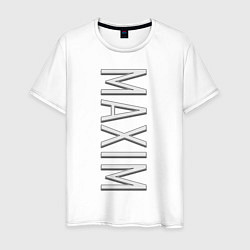 Футболка хлопковая мужская Maxim Font, цвет: белый
