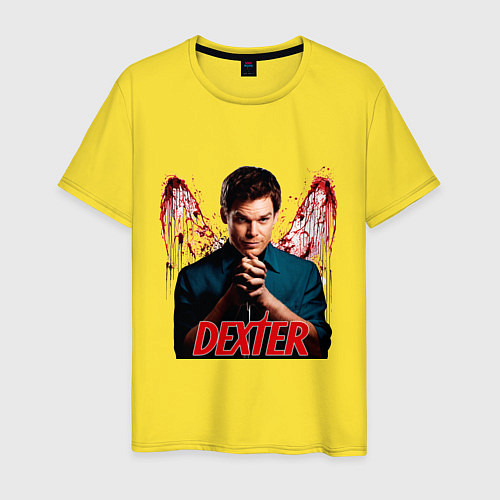 Мужская футболка Dexter: Blooded wings / Желтый – фото 1