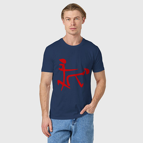 Мужская футболка Иероглиф: любовь / Тёмно-синий – фото 3