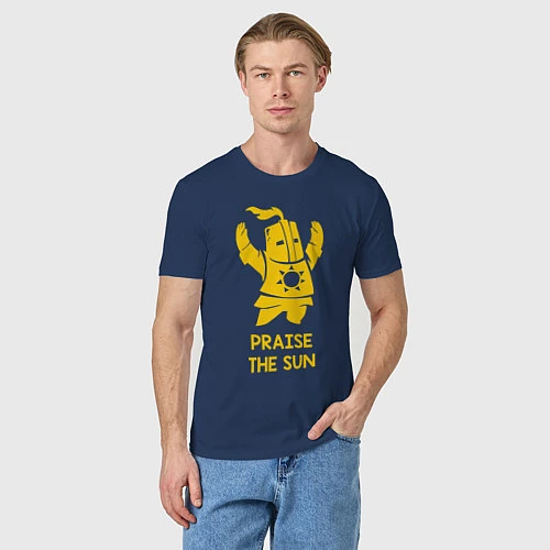 Мужская футболка Praise the Sun / Тёмно-синий – фото 3