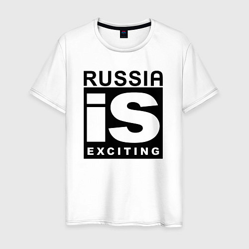 Мужская футболка RUSSIA IS EXCITING / Белый – фото 1