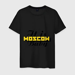 Футболка хлопковая мужская It is Moscow, цвет: черный