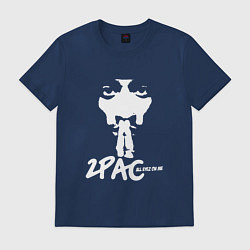 Футболка хлопковая мужская 2Pac: All Eyez On Me, цвет: тёмно-синий