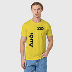 Футболка хлопковая мужская Audi Style, цвет: желтый — фото 2