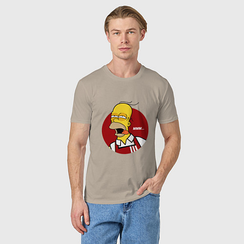 Мужская футболка KFC Homer / Миндальный – фото 3
