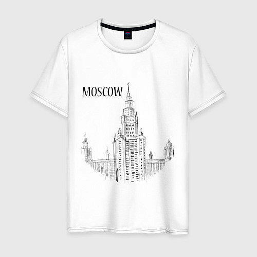 Мужская футболка Moscow MSU / Белый – фото 1